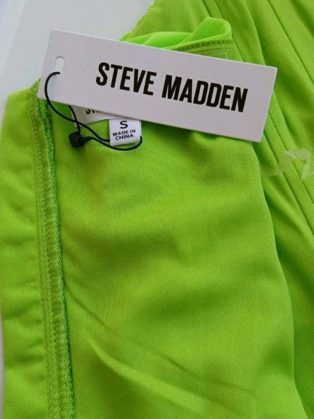 Steve Madden Dahlia Boned Corset Top in Neon Green 💚 Strapless Ruched Camisole - Picture 6 of 6